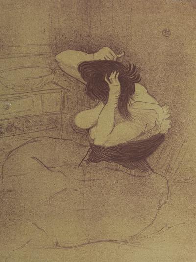 Henri De TOULOUSE LAUTREC - Femme se coiffant,1952 - Lithographie 2