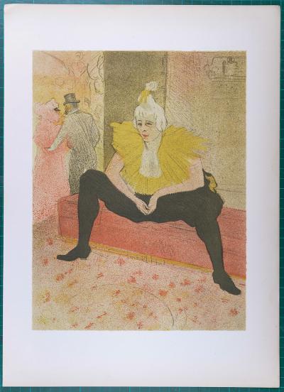 Henri De TOULOUSE LAUTREC - La clownesse assise, 1952 - Lithographie 2