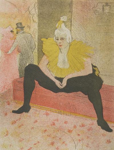 Henri De TOULOUSE LAUTREC - La clownesse assise, 1952 - Lithographie 2