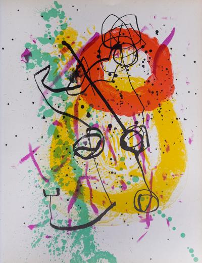 Joan MIRO Soleil Rouge, 1961 - Lithographie originale 2