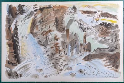 André MASSON - Le Torrent, 1952 - Original lithograph 2