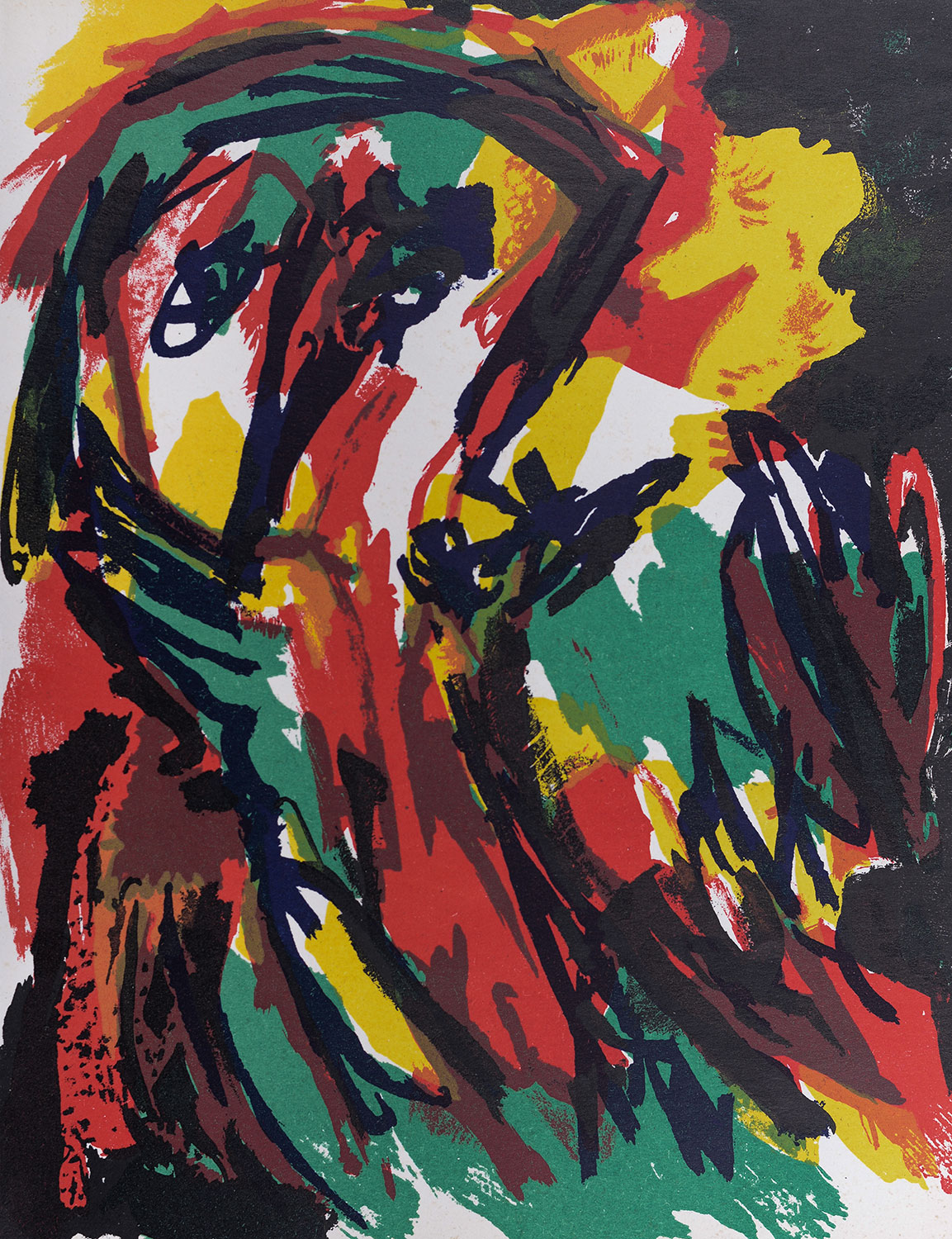 Karel APPEL Personne abstraite  1961 Lithographie 