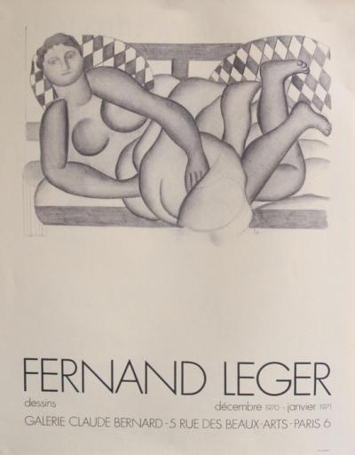 Fernand Léger - Exposition à la Galerie Claude Bernard, 1971 - Affiche originale 2