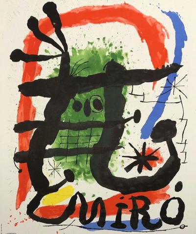 Joan MIRO - Personnage abstrait - Lithographie signée dans la planche 2