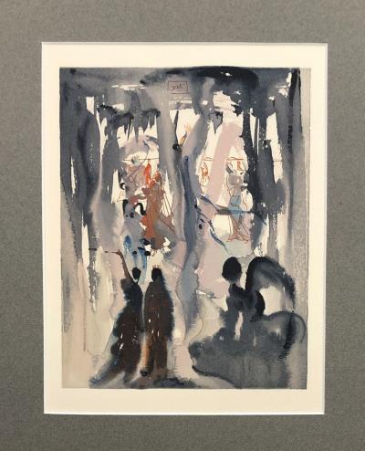 Salvador DALI - Paradis chant 12 - Et la Terre fut crée - Gravure sur bois signée dans la planche - 1963 2