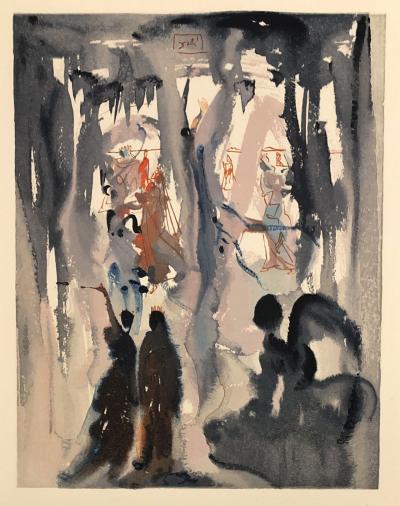 Salvador DALI - Paradis chant 12 - Et la Terre fut crée - Gravure sur bois signée dans la planche - 1963 2