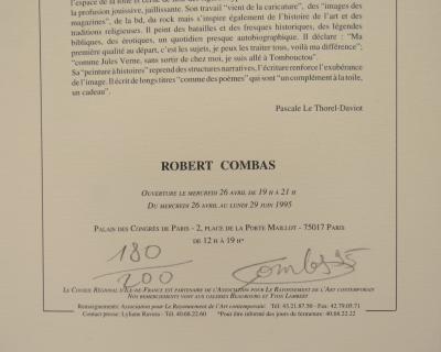 Robert COMBAS -  Exposition Palais des Congrès, 1995 - Plaquette originale d’exposition signée et numérotée 2