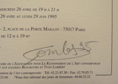 Robert COMBAS -  Exposition Palais des Congrès, 1995 - Plaquette originale d’exposition signée et numérotée 2