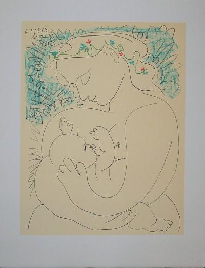 Pablo PICASSO (d’après) - Maternité, Lithographie signée 2