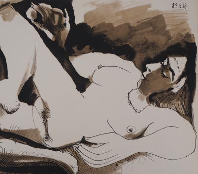 Pablo PICASSO (d’après) - Nu jouant avec une balle, Lithographie signée 2