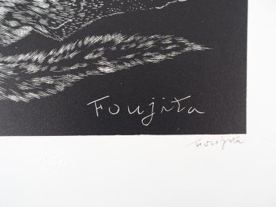 Tsuguharu FOUJITA - Chat, 1927 - Bois gravé original signé 2