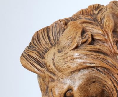 D’après Antoine Louis Barye (1795-1875) - Lion au serpent - Sculpture en plâtre - Ca. 1900 2