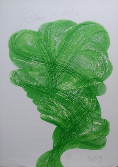 Jean Messagier - Printemps à déplisser (1972) - Aquatinte & pointe sèche originale signée au crayon 2