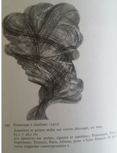 Jean MESSAGIER - Printemps à déplisser, 1972 - Aquatinte & pointe sèche originale signée au crayon 2