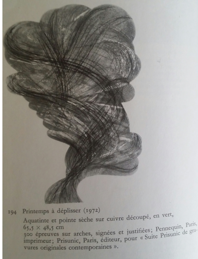 Jean Messagier - Printemps à déplisser (1972) - Aquatinte & pointe sèche originale signée au crayon 2