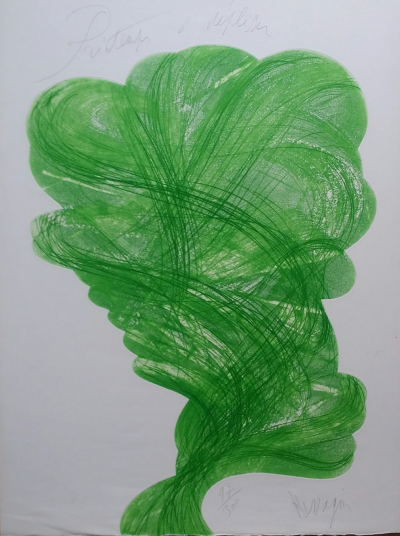 Jean Messagier - Printemps à déplisser (1972) - Aquatinte & pointe sèche originale signée au crayon 2