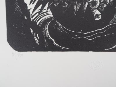 Pierre FALKE : Tahiti, Souvenirs d’Océanie, 1925 - Bois gravé original signé 2