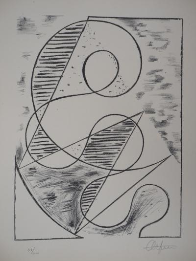 Adolf Richard FLEISCHMANN : Abstrakte Komposition, 1946 - Lithographie originale Signée 2