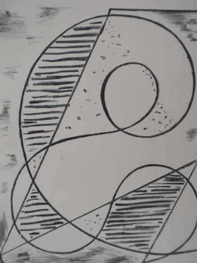 Adolf Richard FLEISCHMANN : Abstrakte Komposition, 1946 - Lithographie originale Signée 2