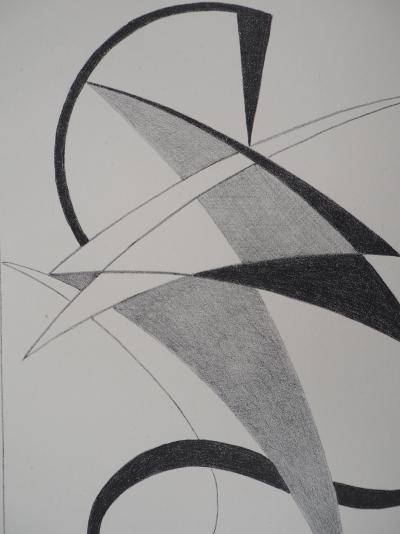 Nicolaas WARB : Composition abstraite, 1946 - Lithographie originale Signée 2