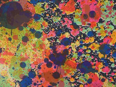 Walasse TING : Cosmos, Explosion de couleurs, 1974 - Lithographie originale Signée 2