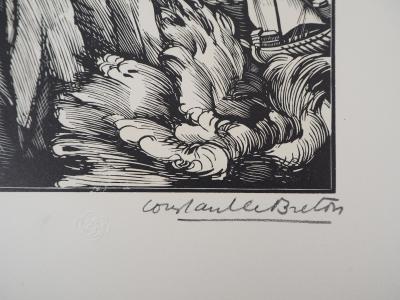 Constant LE BRETON : Polyphème - Bois gravé original signé, 1925 2