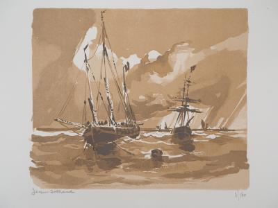 Jacques BELTRAND : Marine, 1926 - Bois gravé original signé 2
