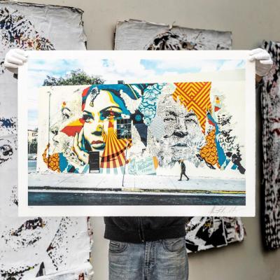 VHILS X OBEY - American Dreamers V, 2019 - Lithographie signée 2