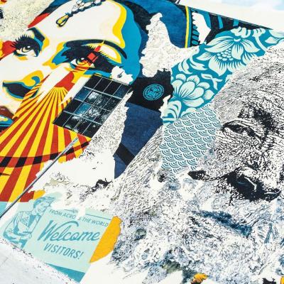 VHILS X OBEY - American Dreamers V, 2019 - Lithographie signée 2