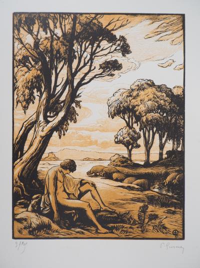 Pierre GUSMAN : L’enfant prodigue - 1920 - Bois gravé original signé 2