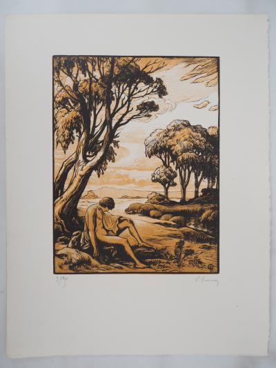 Pierre GUSMAN : L’enfant prodigue - 1920 - Bois gravé original signé 2