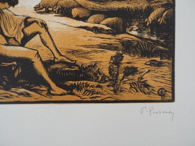 Pierre GUSMAN : L’enfant prodigue - 1920 - Bois gravé original signé 2