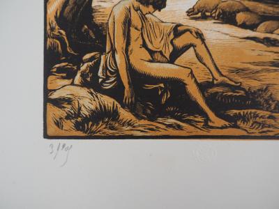 Pierre GUSMAN : L’enfant prodigue - 1920 - Bois gravé original signé 2