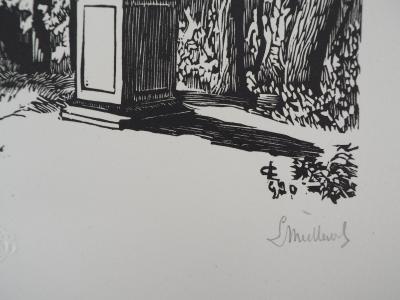 George LE MEILLEUR : Châtillon-sous-Bagneux - 1920 - Bois gravé original signé 2