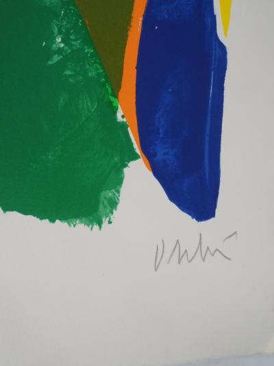 Olivier DEBRE: Composition abstraite - 1992 - Lithographie originale signée 2