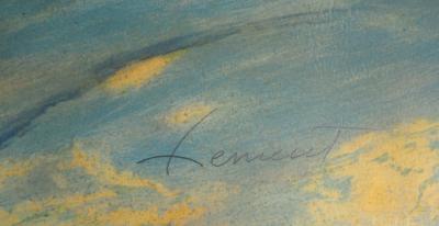 Claude HEMERET : Paysage méditerranéen - Lithographie originale signée 2