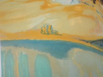 Claude HEMERET : Paysage méditerranéen - Lithographie originale signée 2