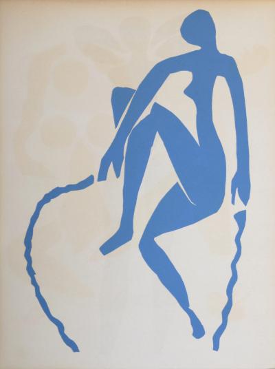 Henri MATISSE (after) - Nu Bleu Sauteuse de Corde - 1960 - Small pochoir on paper, printed on both sides. 2