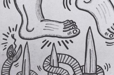 Keith HARING - Sans titre, 1990 - Lithographie originale 2