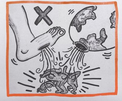 Keith HARING - Sans titre, 1990 - Lithographie originale 2