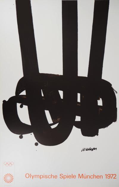 Pierre SOULAGES - Jeux Olympiques de Munich, 1972 - Lithographie signée