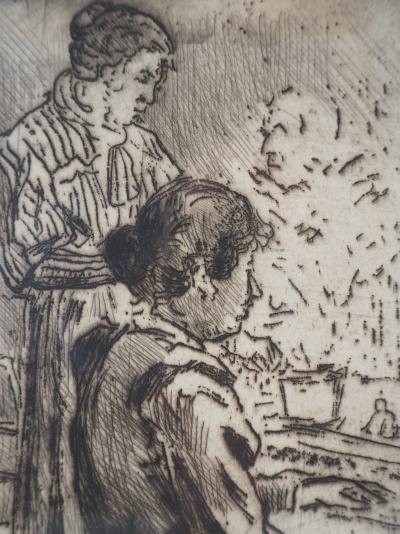 Maximilien LUCE : Piano Bar - c. 1920 - Gravure originale Signée 2
