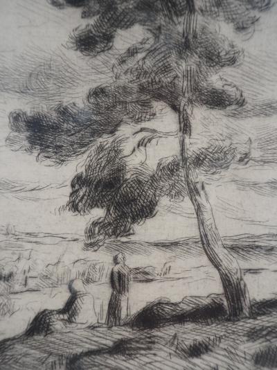 Maximilien LUCE : Fontainebleau - c. 1920 - Gravure originale Signée 2