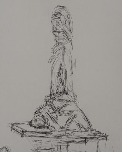 Alberto GIACOMETTI : Atelier à la sellette, 1964 - Gravure originale 2