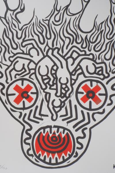 Keith HARING (d’après) - Afire demon - Sérigraphie 2