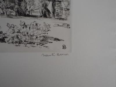 Jean-Eugène BERSIER : Aqueduc de maintenant - Gravure originale signée 2