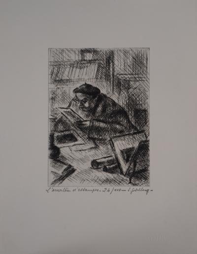 Simon GOLDBERG - L’amateur d’estampes - Gravure originale signée 2