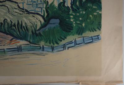 Vincent VAN GOGH (d’après) : Chaumes de Cordeville, 1954 - Lithographie 2