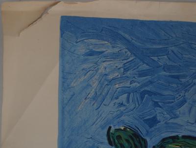 Vincent VAN GOGH (d’après) : Chaumes de Cordeville, 1954 - Lithographie 2