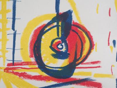 Pablo PICASSO : Composition cubiste au verre et à la pomme, 1946 - Lithographie originale 2